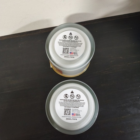 Scentsational PUMPKIN SPICE Candle Soy wax Blend Fall Scent, cinnamon 26oz x2 - Picture 4 of 6